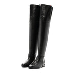 Gucci Calfskin Slim Horsebit Over The Knee High Boots 37 Black