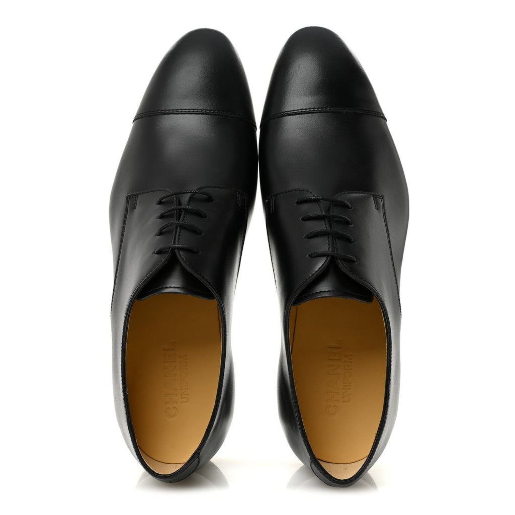 Chanel Smooth Calfskin Mens Loafers 45 Black