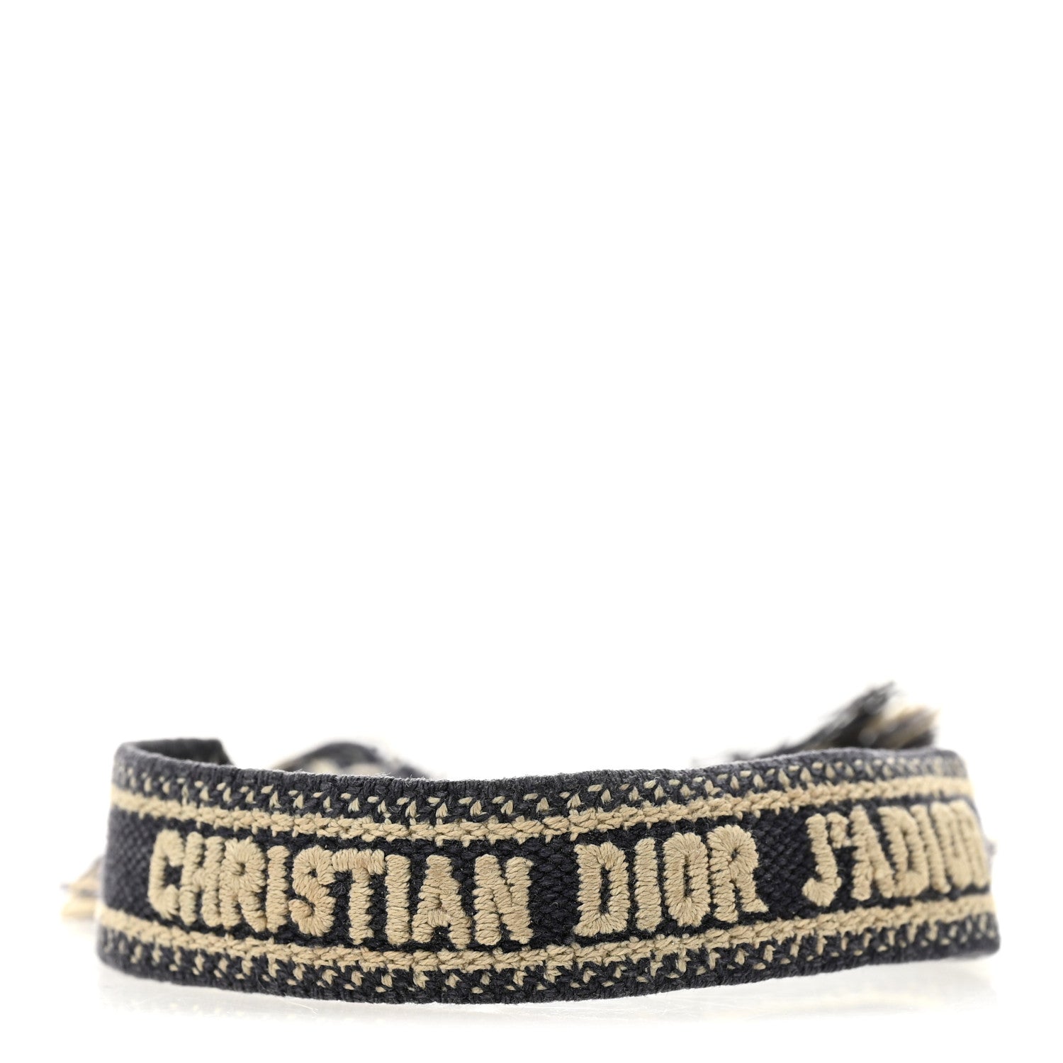 Christian Dior Woven Cotton J'Adior Friendship Bracelet Navy