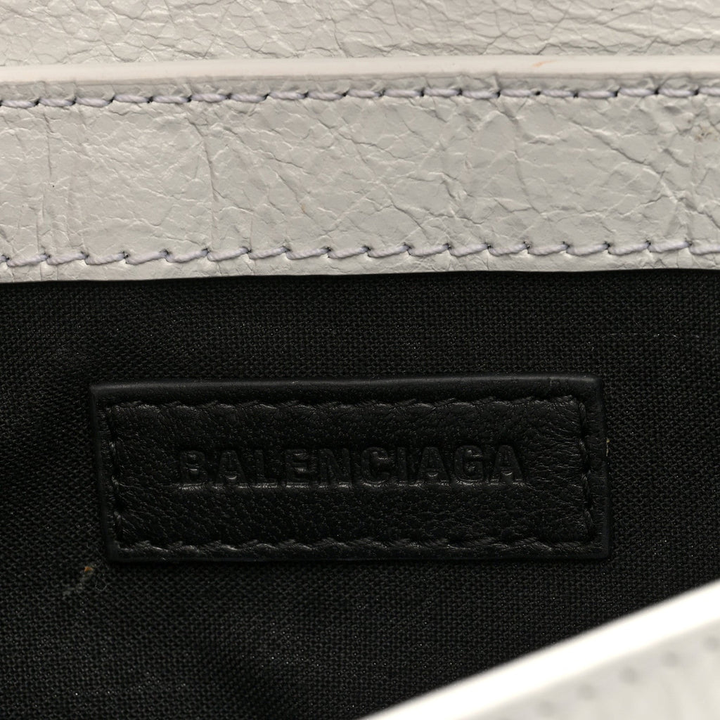 Balenciaga Agneau Arena Le Cagole Sling Bag XS Optic White