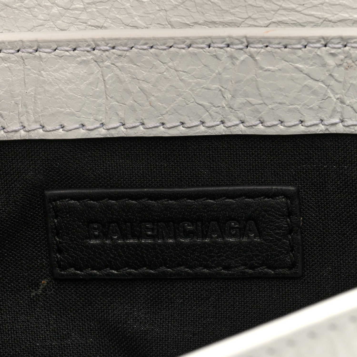 Balenciaga Agneau Arena Le Cagole Sling Bag XS Optic White