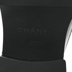Chanel Calfskin CC Platform Loafers 38 Black