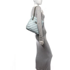 Balenciaga Crushed Calfskin Quilted Crush Small Tote Bag Light Blue