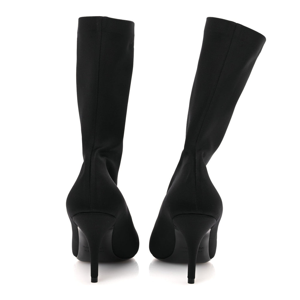 Balenciaga Jersey Crepe Extreme Pointed Toe Knife Booties 36 Black