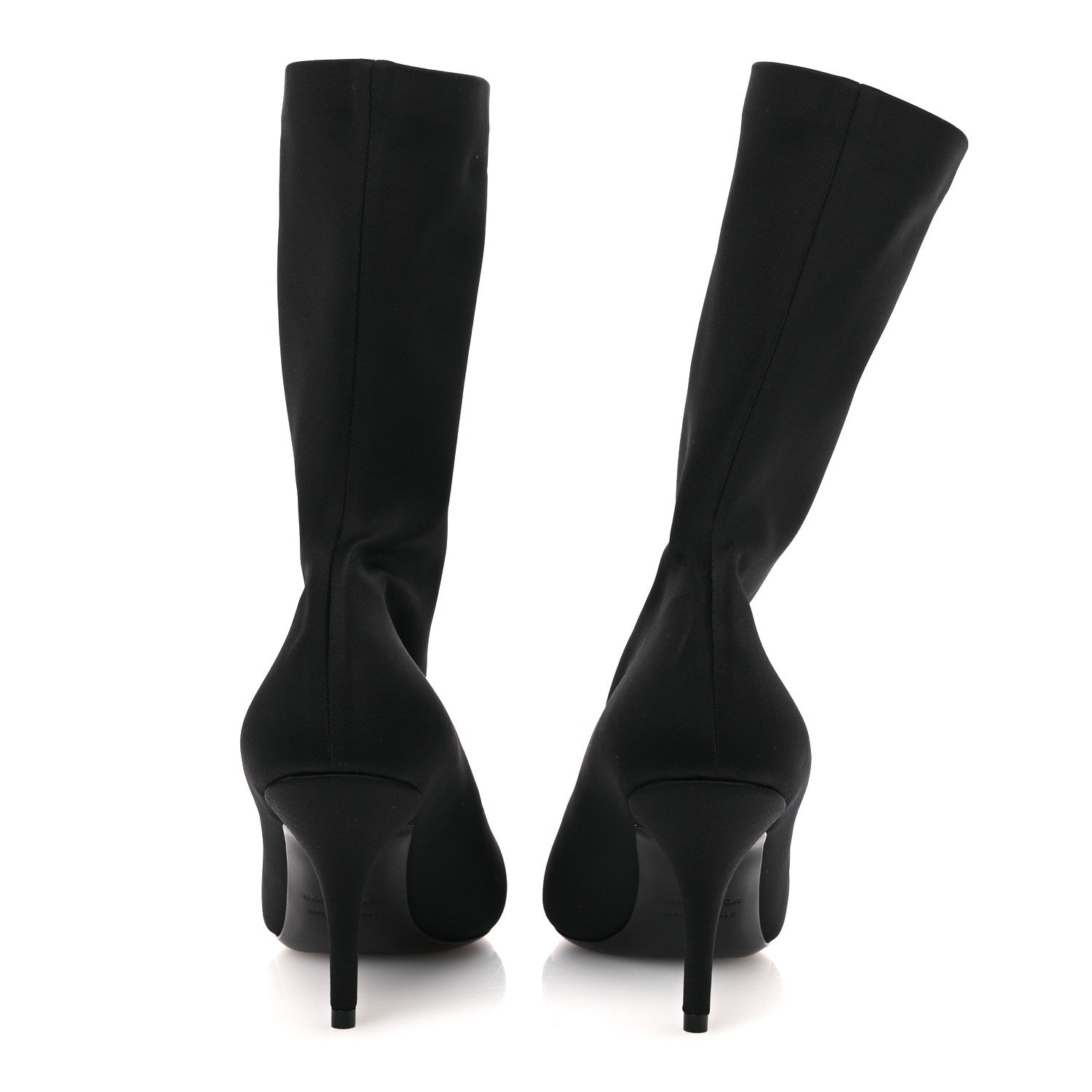 Balenciaga Jersey Crepe Extreme Pointed Toe Knife Booties 36 Black