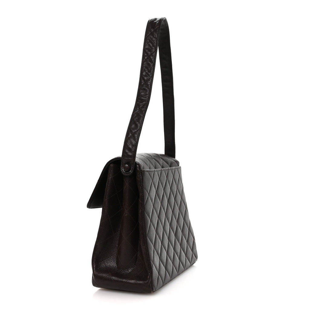 Chanel Caviar Quilted Medium Kelly Flap Brown