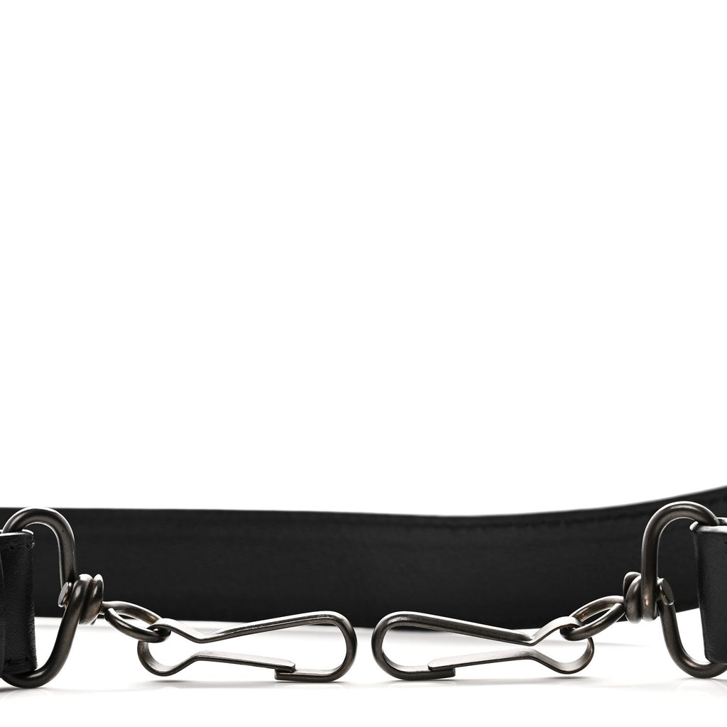 Balenciaga Agneau Classic Hardware Logo Shoulder Strap Black