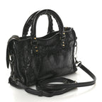 Balenciaga Agneau Classic Gold Hardware Nano City Black