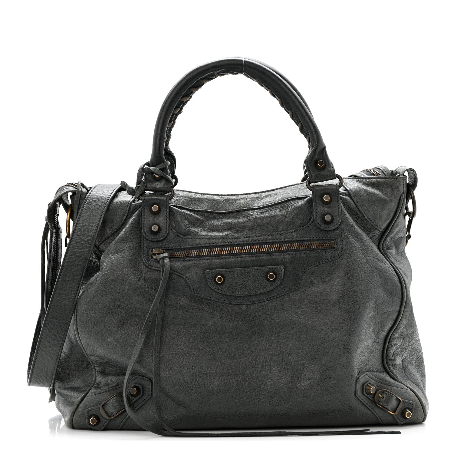 Balenciaga Agneau Classic Hardware Velo Anthracite