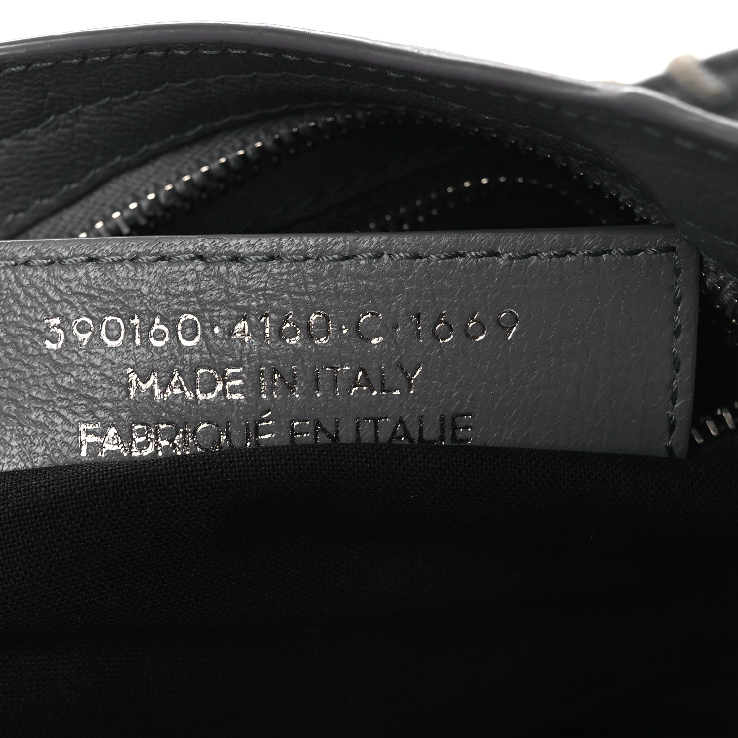 Balenciaga Chevre Silver Metallic Edge Hardware Mini City Bleu Acier