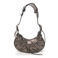 Balenciaga Metallic Agneau Arena Le Cagole Shoulder Bag XS Dark Bronze