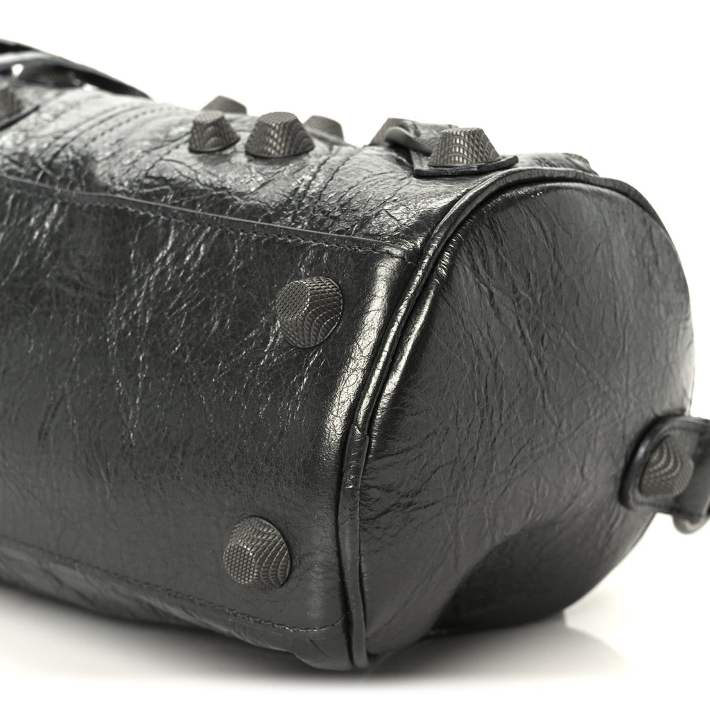 Balenciaga Agneau Arena Le Cagole Cylinder Bag Steel Grey