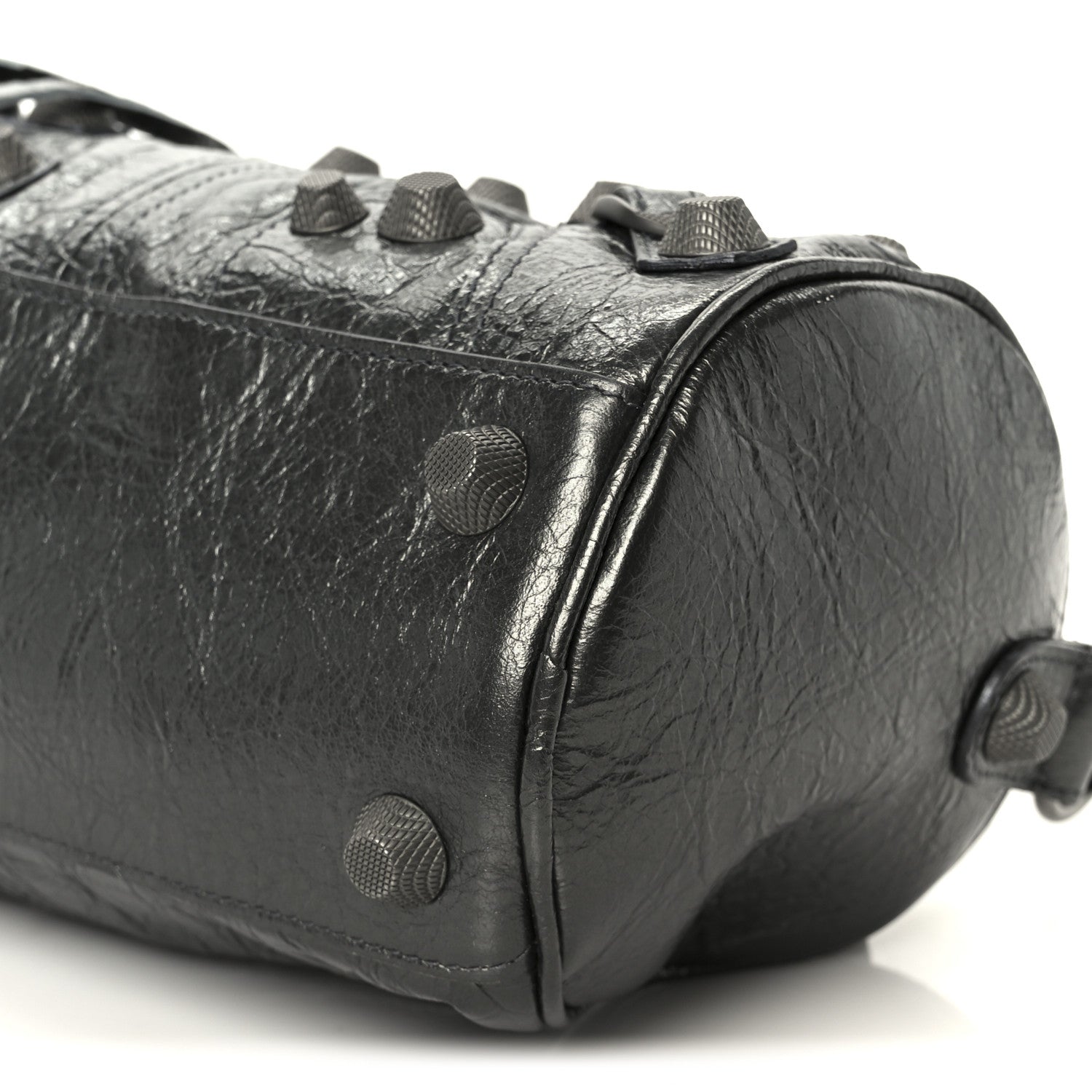 Balenciaga Agneau Arena Le Cagole Cylinder Bag Steel Grey