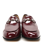Gucci Vitello Vernice Soft Nappa Womens Jordaan Loafers 36 Rosso Ancora