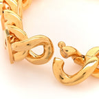 Balenciaga Metal Logo Chain Bracelet M Gold
