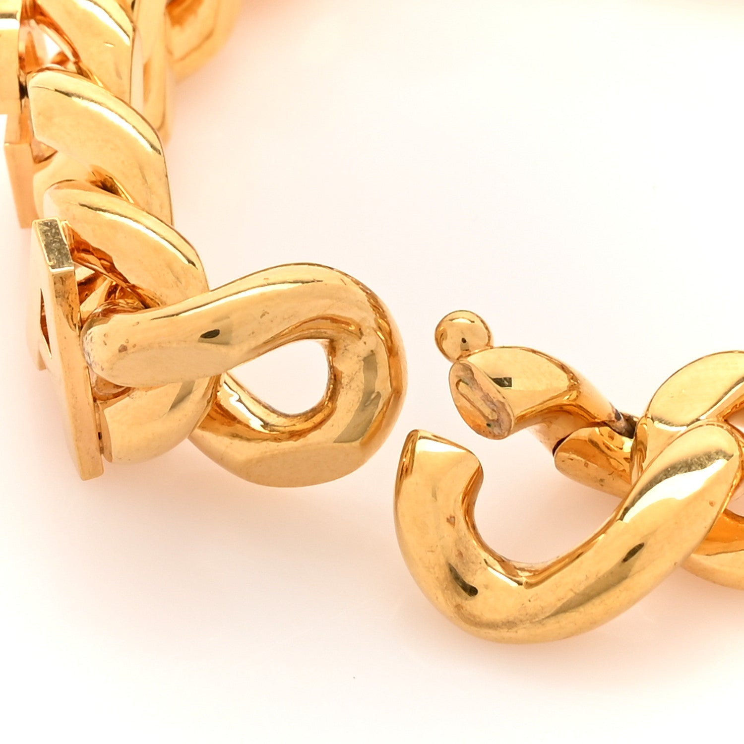 Balenciaga Metal Logo Chain Bracelet M Gold