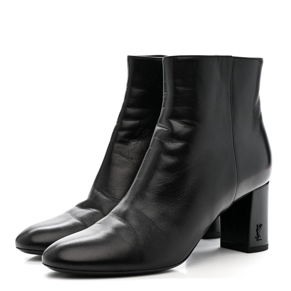 Saint Laurent Nappa Vendome Loulou Ankle Zip Boot 36.5 Black