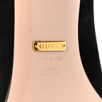Gucci Kid Scamosciato GG Marmont Fringe 50mm Loafer Pumps 39.5 Black