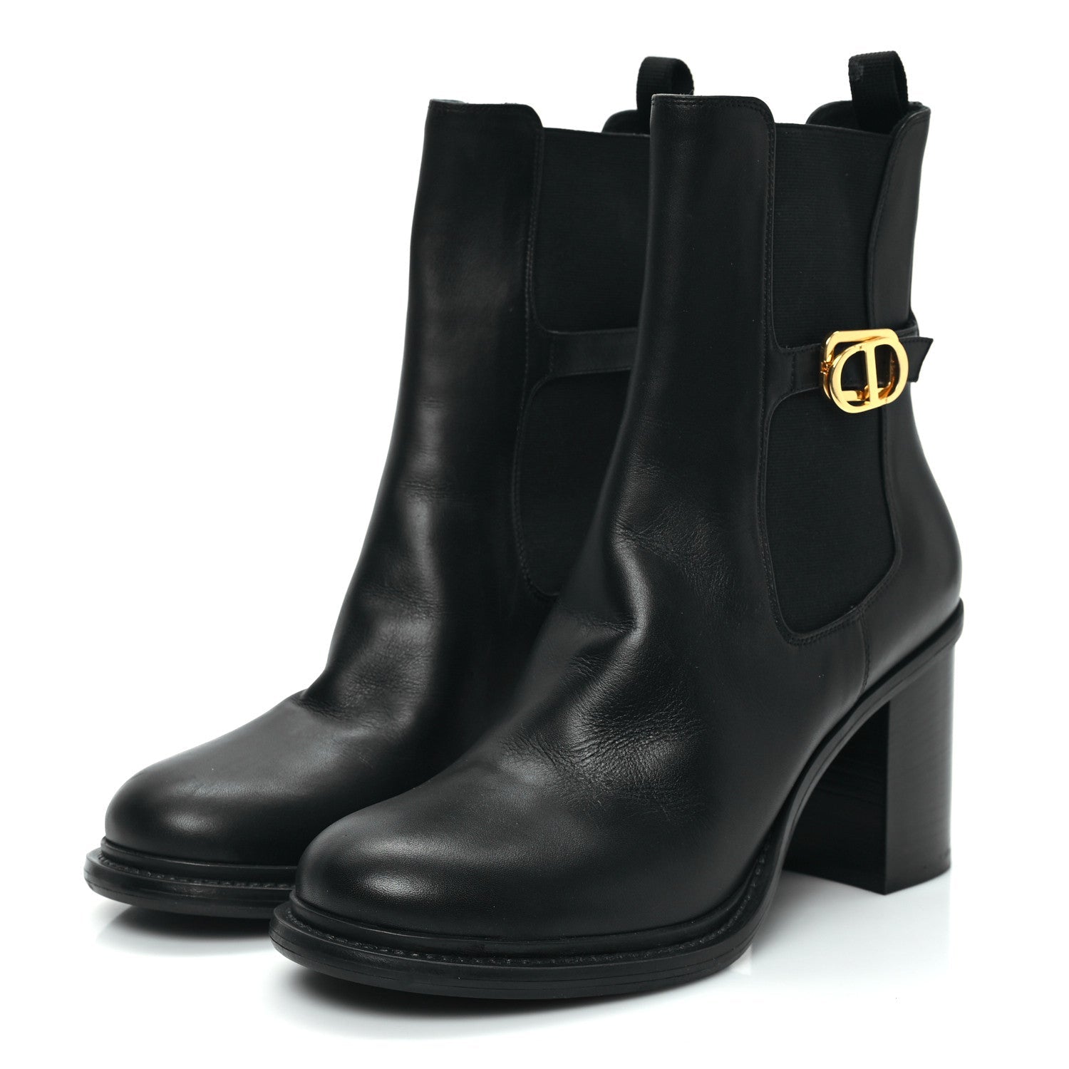 Christian Dior Calfskin Empreinte Ankle Boots 41 Black