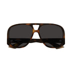 Saint Laurent Sunglasses Aviator Full Rim, Shiny Medium Havana Frame and Black Lens SL652/F002