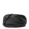 Loewe Lambskin Pleated Bracelet Pouch Shoulder Bag Black