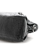 Balenciaga Agneau Arena Storico Silver Hardware Small Le City Black