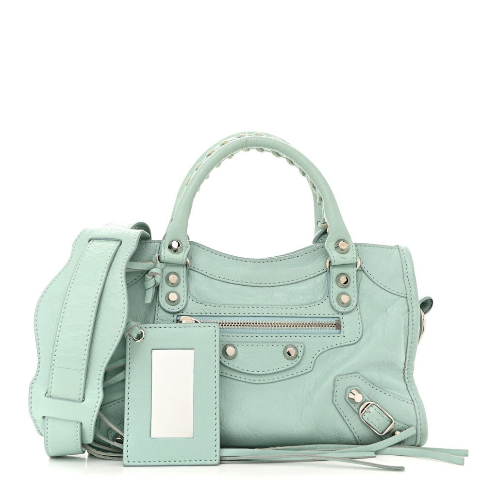 Balenciaga Agneau Classic Silver Hardware Mini City Maldives