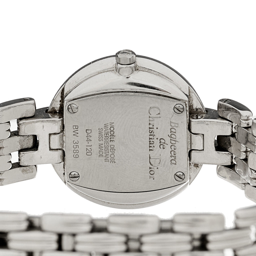Christian Dior Stainless Steel Diamond 25mm Bagheera Quartz Watch