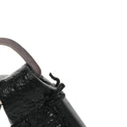 Balenciaga Grained Calfskin Miami Logo Cash Coin Card Holder On Keychain Black