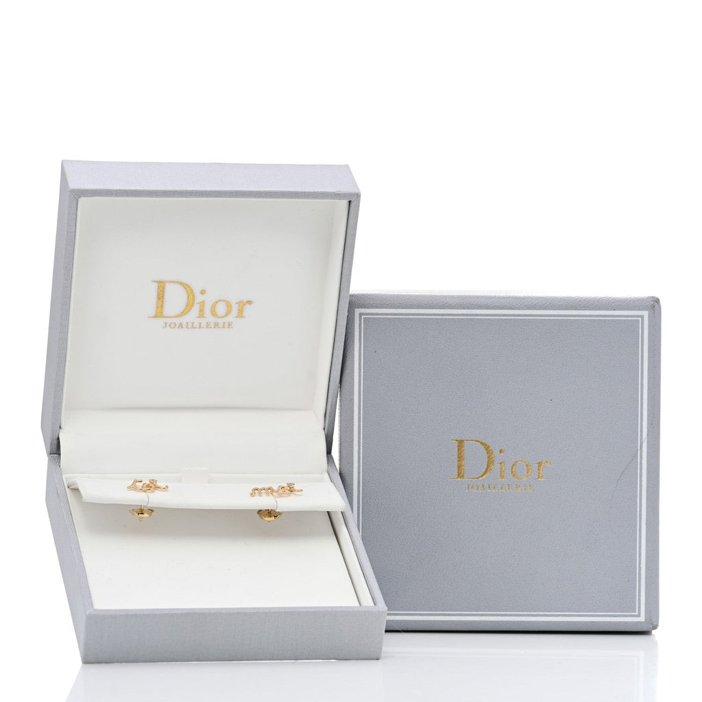 Christian Dior 18K Yellow Gold Diamond Toi Moi Earrings