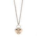 Chanel Metal CC Heart Locket Necklace Gold