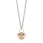 Chanel Metal CC Heart Locket Necklace Gold