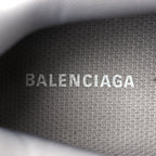Balenciaga Metallic Fabric Mesh Womens Triple S Sneakers 39 Silver