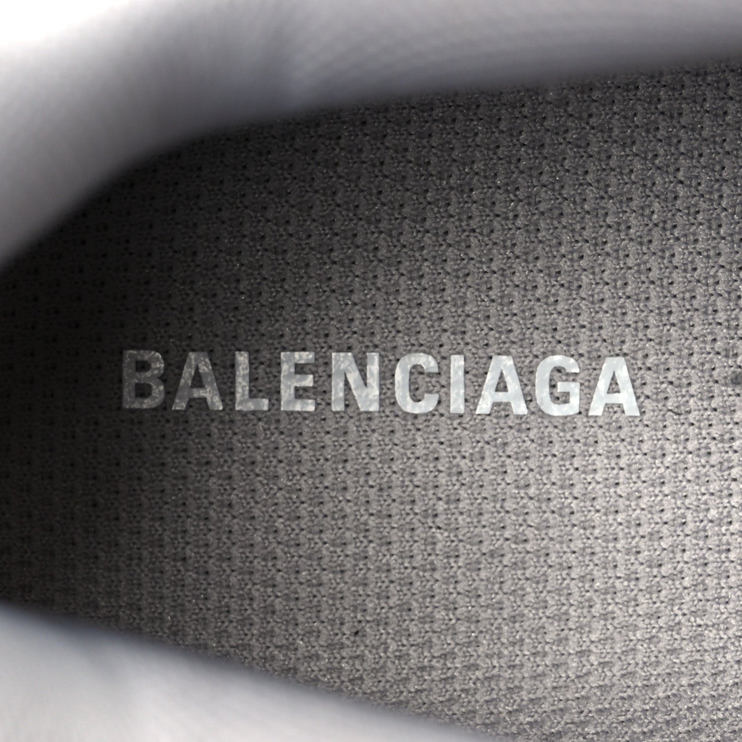 Balenciaga Metallic Fabric Mesh Womens Triple S Sneakers 39 Silver