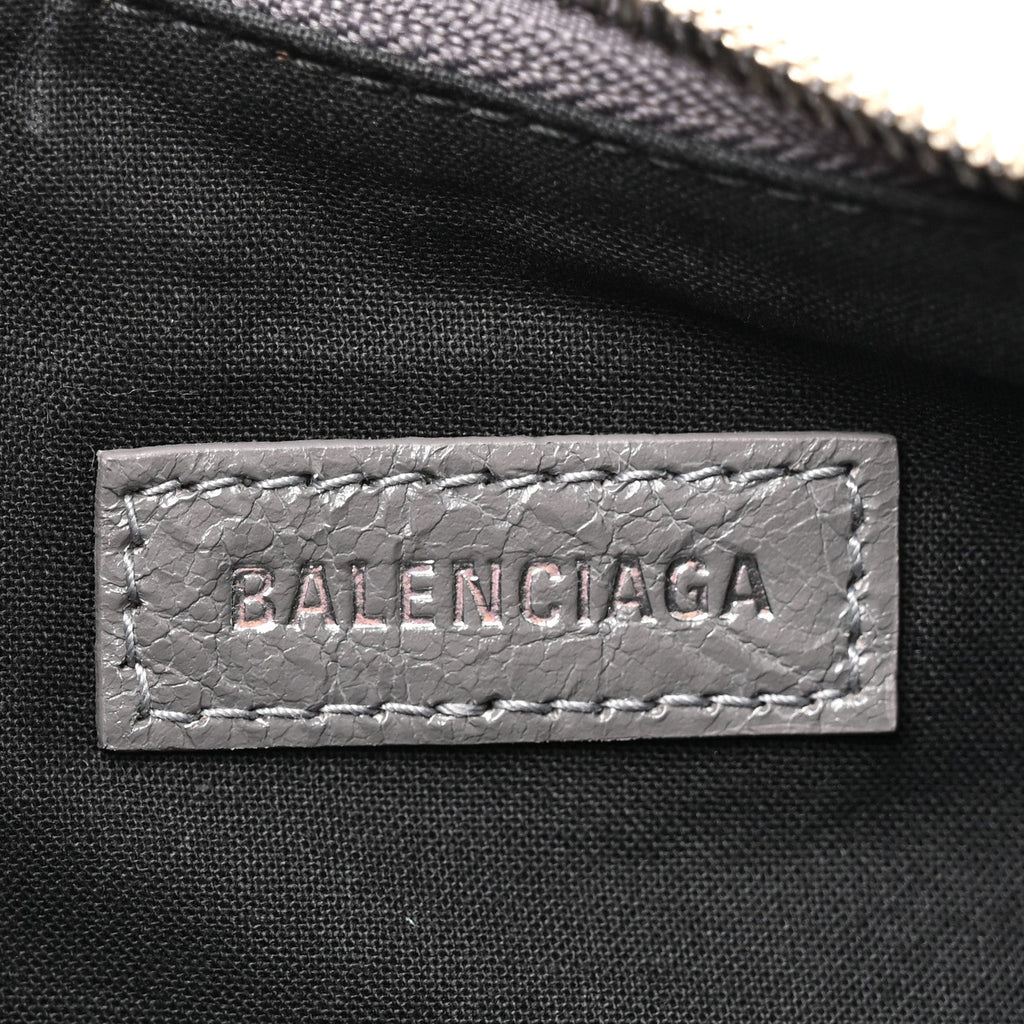 Balenciaga Agneau Arena Le Cagole Shoulder Bag XS Dark Grey