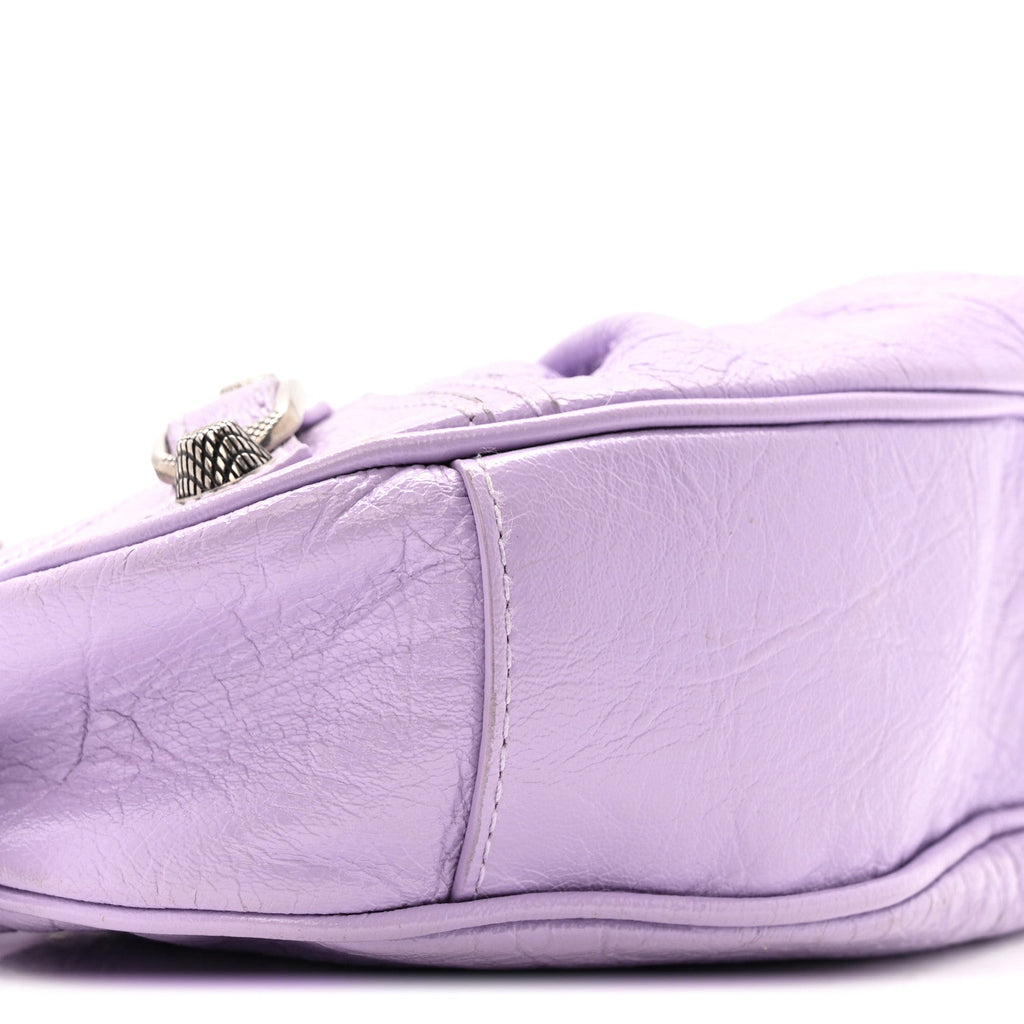 Balenciaga Agneau Arena Le Cagole Shoulder Bag XS Lilac