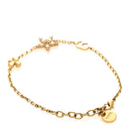 Christian Dior Metal Crystal CD Star Bracelet Gold