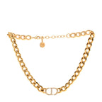 Christian Dior Metal Crystal 30 Montaigne Necklace Gold