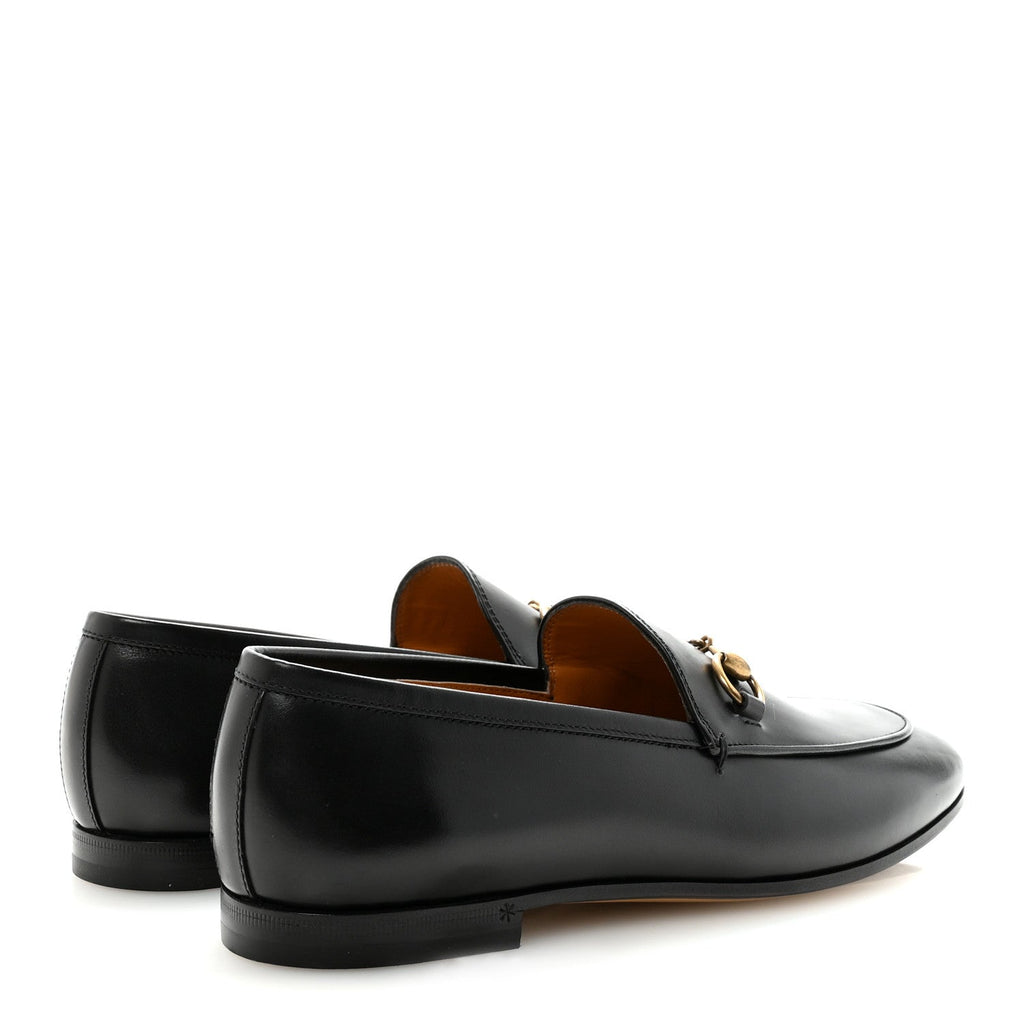 Gucci Betis Glamour Calfskin Womens Jordaan Loafers 37 Black