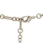 Chanel Gripoix Poured Glass Pearl CC Pendant Necklace Turquoise Silver