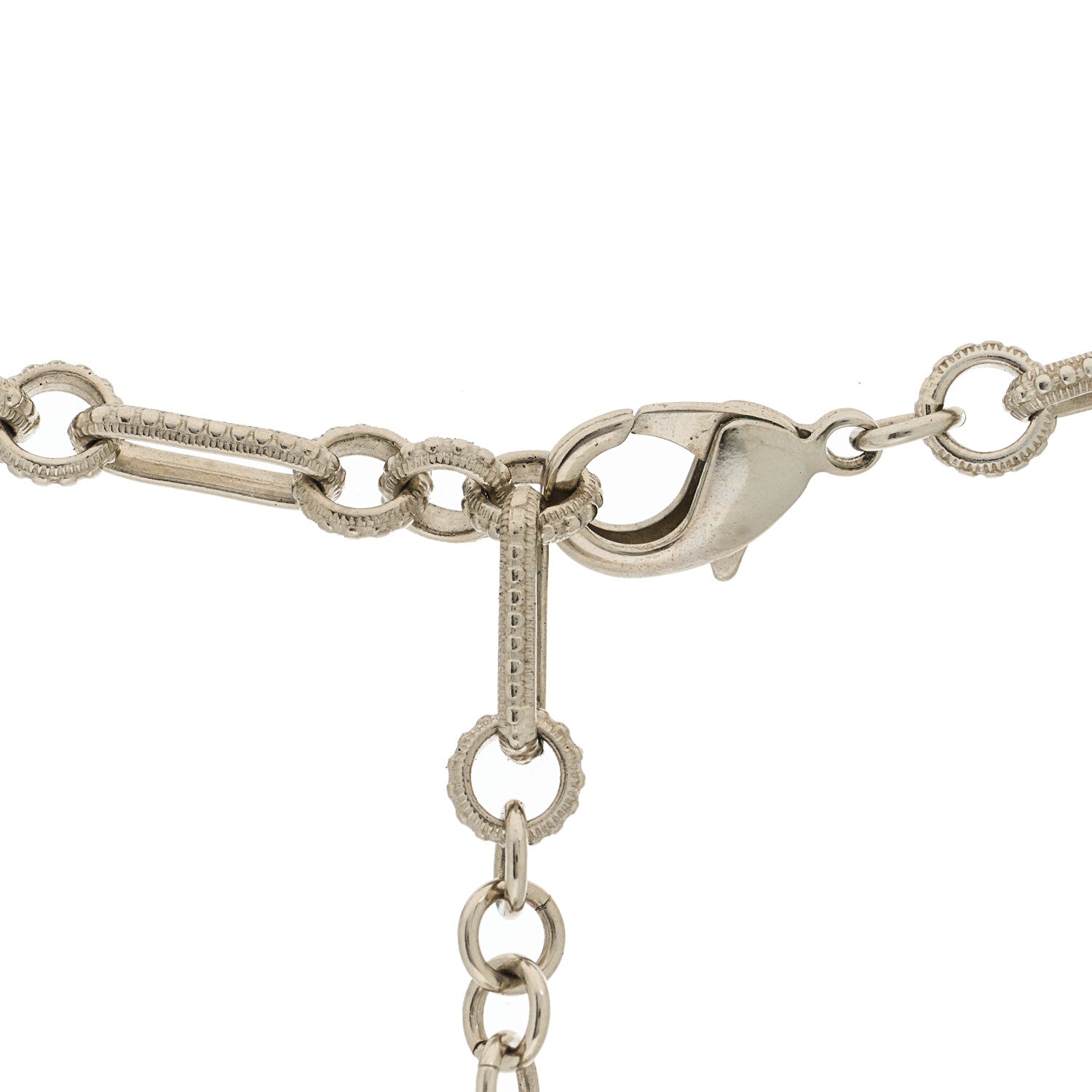 Chanel Gripoix Poured Glass Pearl CC Pendant Necklace Turquoise Silver