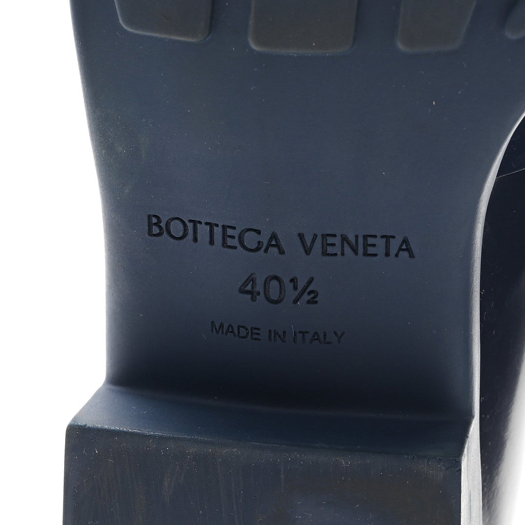 Bottega Veneta Glossy Calfskin Monsieur Loafers 40.5 Navy Blue