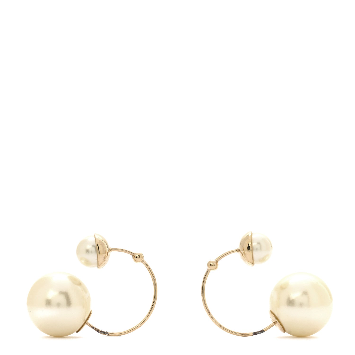 Christian Dior Pearl Mise En Dior Tribales Earrings White