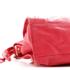 Balenciaga Agneau Giant 12 Rose Gold Hardware City Rouge Coquelicot