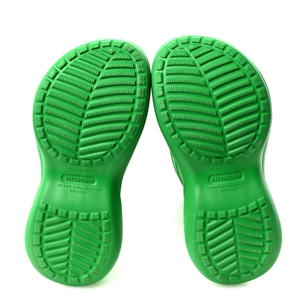 Balenciaga X CROCS Rubber Womens Rain Boots 37 Grass Green