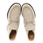 Gucci Suede Mens Horsebit Ankle Boots 8.5 Beige