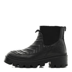 Gucci Calfskin Nappa Matelasse Frances Chelsea Boots 39 Black