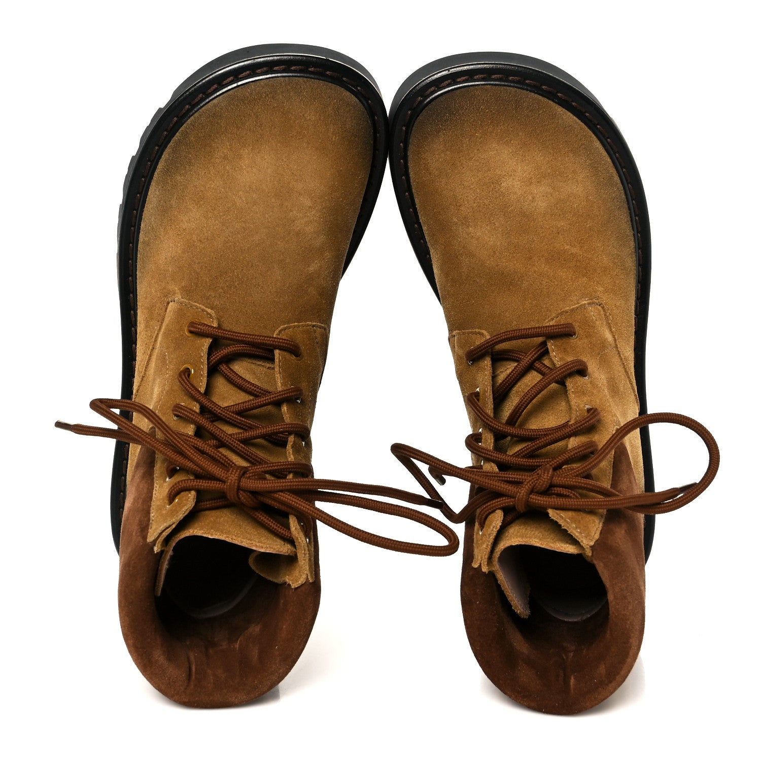 Loewe Suede Mens Sierra Combat Boots 41 Tobacco Brown