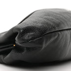 Balenciaga Grained Calfskin Logo XL Cloud Clutch Black
