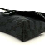 Balenciaga BB Jacquard Monogram  XSS Downtown Shoulder Bag Black